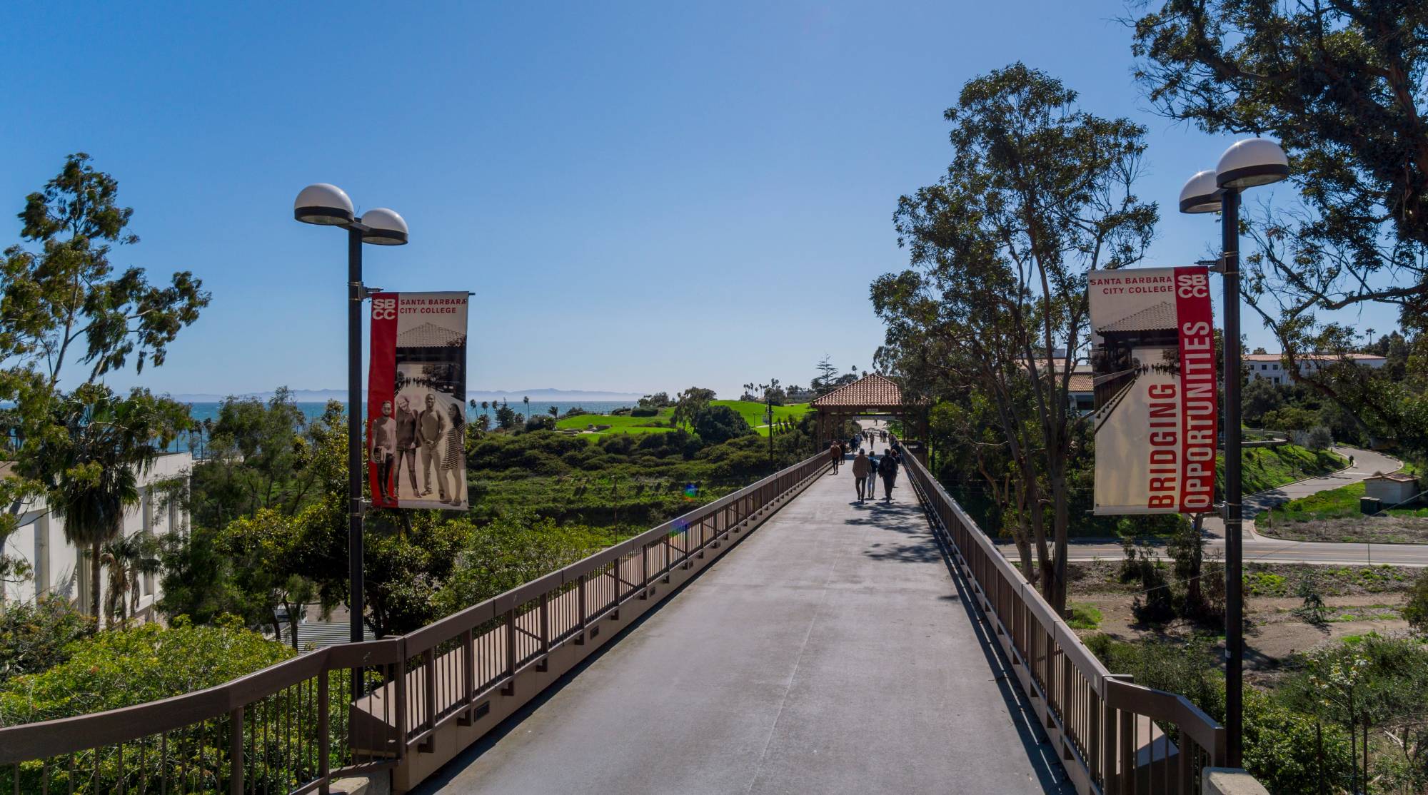 Campus bridge during the day